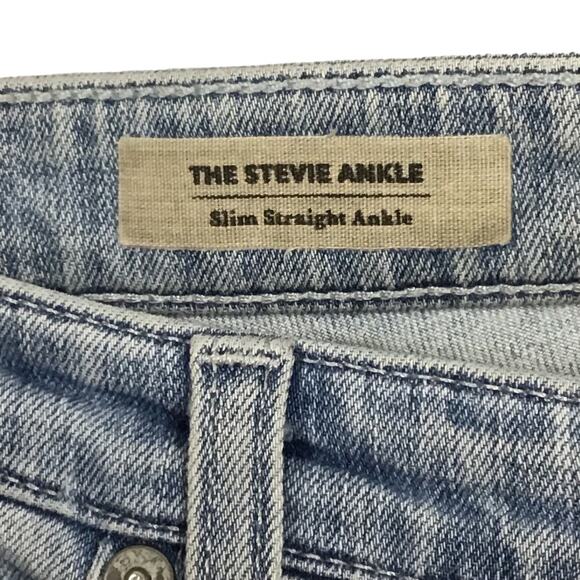 AG Adriano Goldschmied The Stevie Ankle Slim Straight Light Blue Wash Jeans 28R - Picture 6 of 11